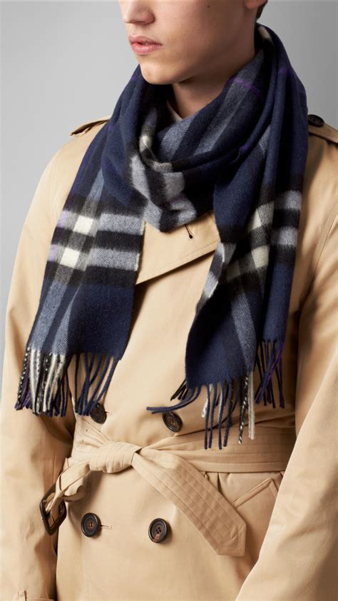 burberry wollschal oversice blau|Burberry check wool scarf.